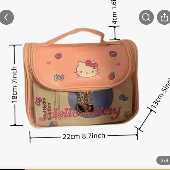 Hello Kitty Zippered Cosmetic Bag - Free Gift with Purchase - Picture 3 of 4